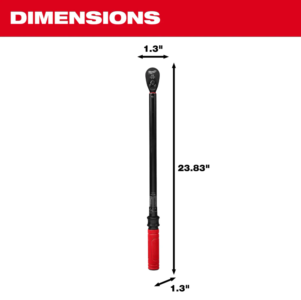 Milwaukee 48-22-9203 - 1/2" Drive Click Torque Wrench (50-250 ft·lbf) - Image 3