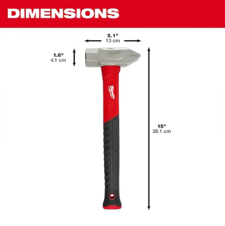 Milwaukee 48-22-9313 - 2.5lb Fiberglass Cross Peen Hammer - Image 2