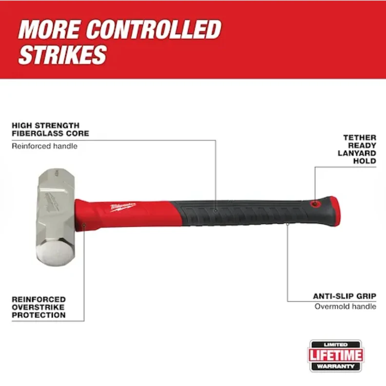 Milwaukee 48-22-9314 - 4lb Fiberglass Engineer Hammer - Image 4