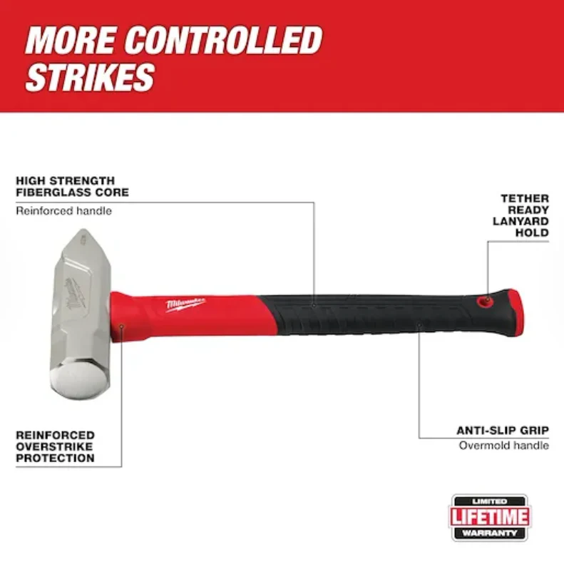 Milwaukee 48-22-9315 - 4lb Fiberglass Cross Peen Hammer - Image 3