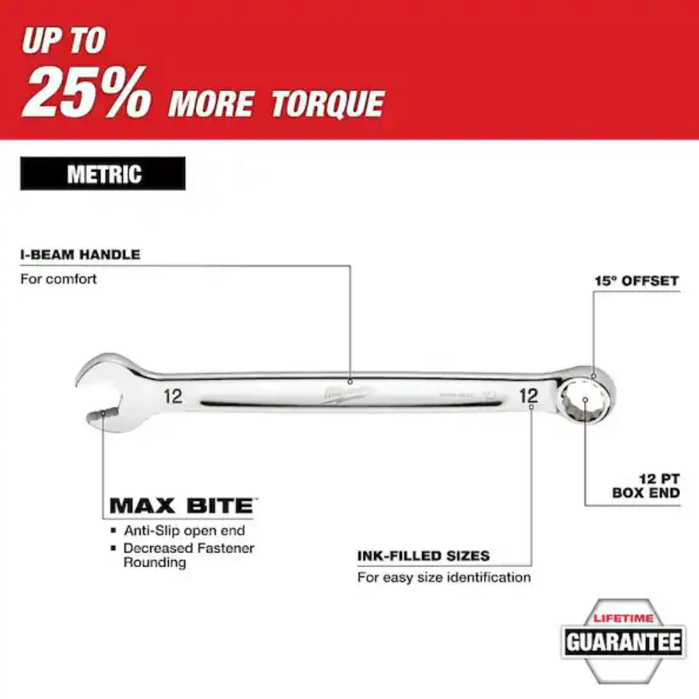 Milwaukee 48-22-9483 - 15pc Metric Combination Wrench Set with PACKOUT™ Compact Organizer - Image 5