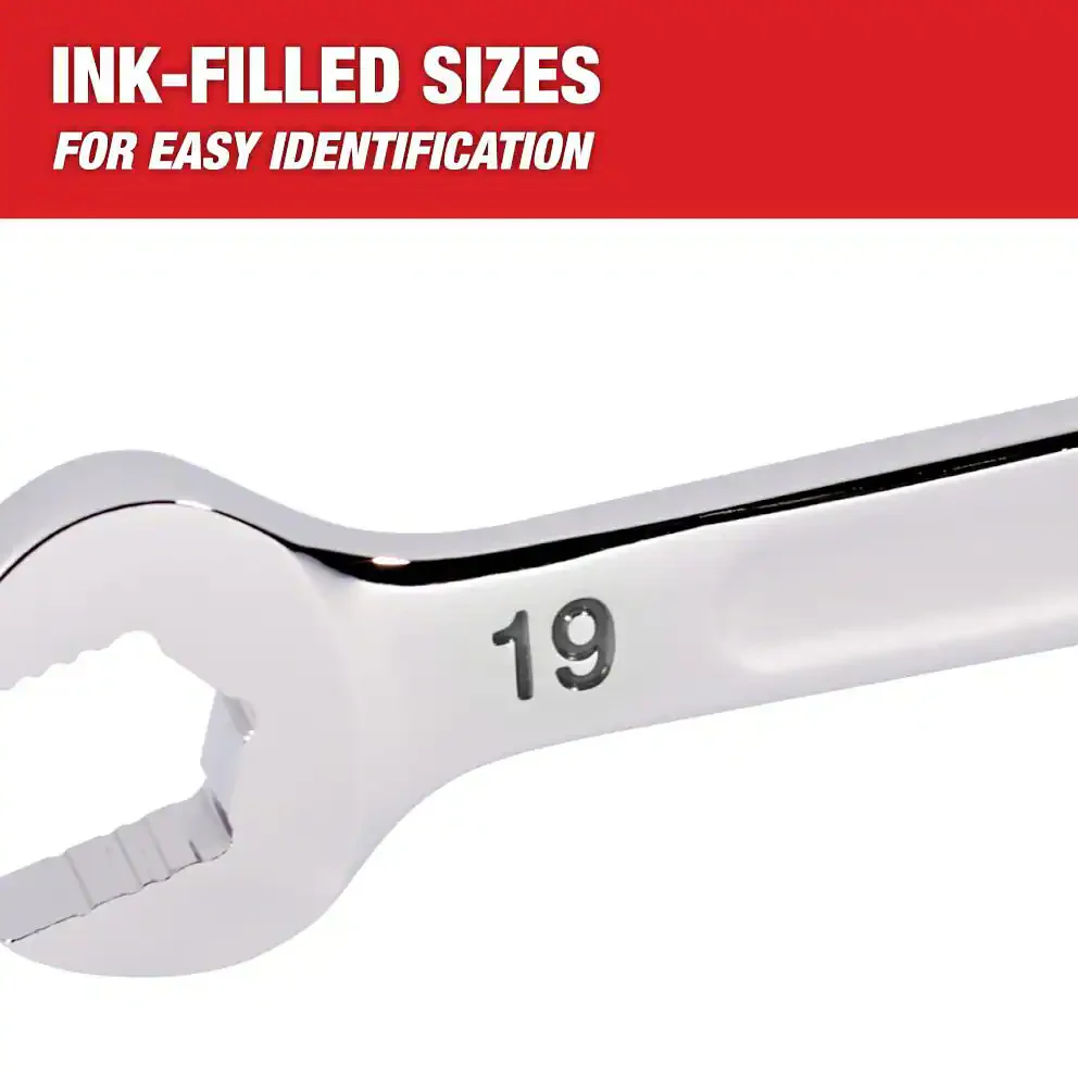 Milwaukee 48-22-9516 - 15pc Ratcheting Combination Wrench Set - Metric - Image 7