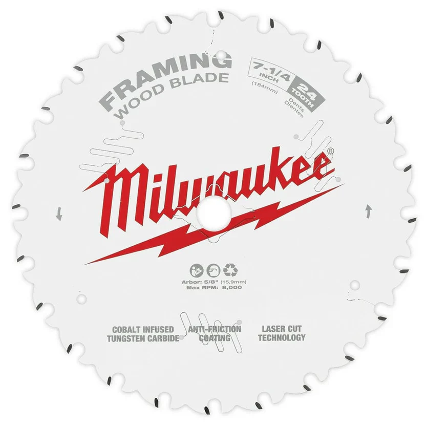 Milwaukee 48-41-0720 Circular Saw Wood Cutting Blade - 7 1/4"