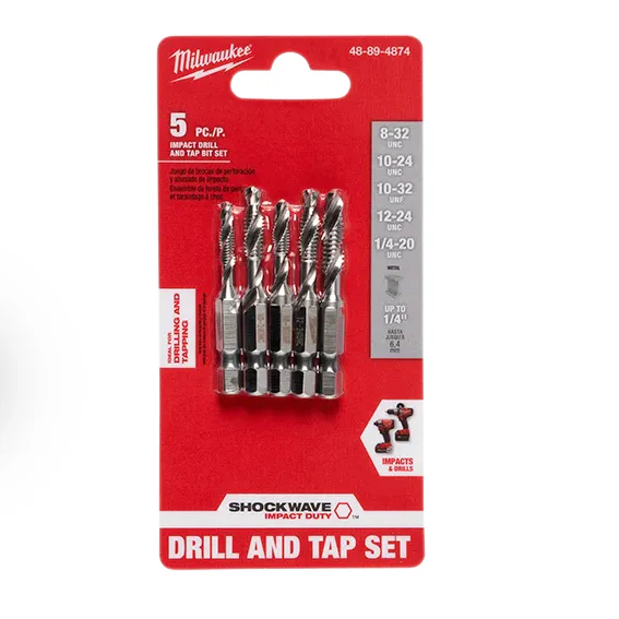 Milwaukee 48-89-4874 Shockwave™ 5PC SAE Impact Drill Tap Set - Image 5