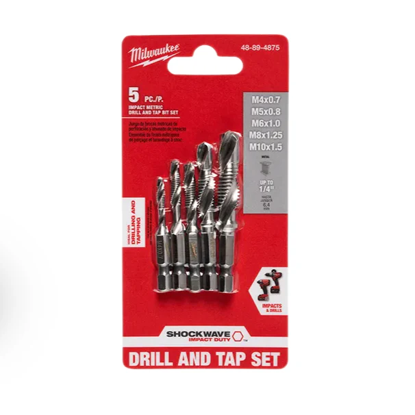 Milwaukee 48-89-4875 Shockwave™ 5PC Metric Impact Drill Tap Set - Image 5
