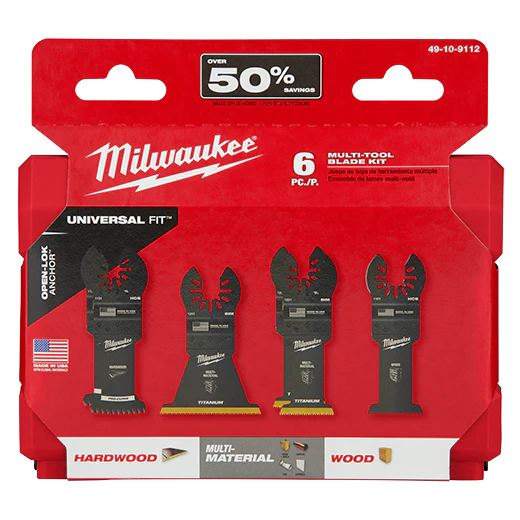 Milwaukee 49-10-9112 OPEN-LOK™ 6pc Multi-Tool Blade Kit - Image 3