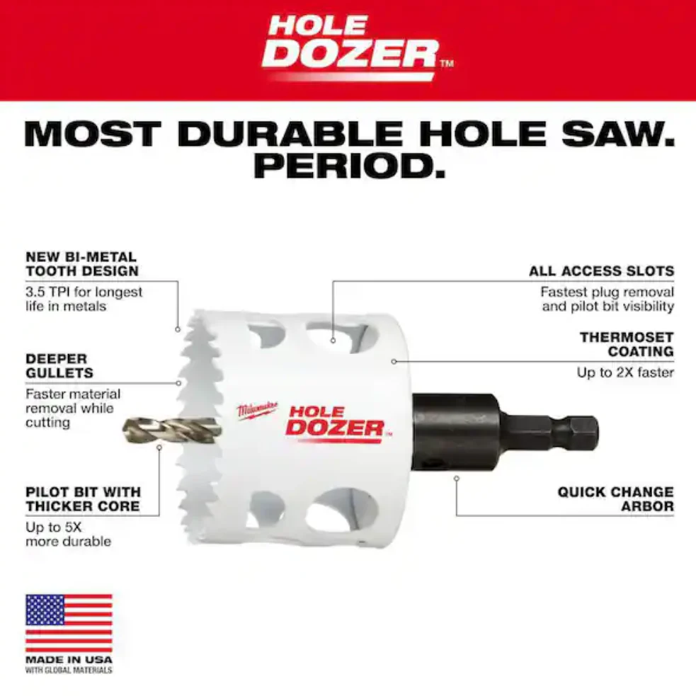 Milwaukee 49-22-4156 - HOLE DOZER™ Plumbers Hole Saw Kit, 16pc - Image 4