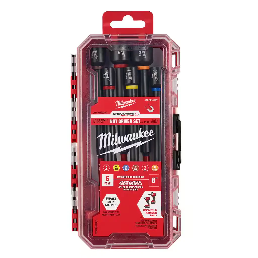Milwaukee 49-66-4567 SHOCKWAVE Impact Duty™ 6" Magnetic Nut Driver Set, 6pc - Image 5