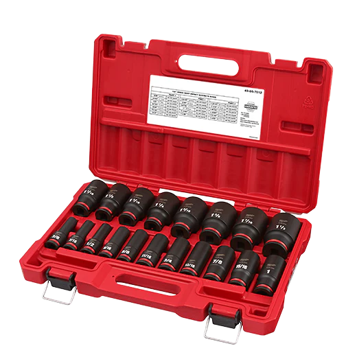 Milwaukee 49-66-7012 SHOCKWAVE Impact Duty™ 1/2" Drive SAE Deep 6 Point Socket Set, 10pc