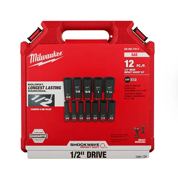 Milwaukee 49-66-7011 SHOCKWAVE™ Impact Duty™ 1/2" Drive 6 Point Socket Sets - Image 3