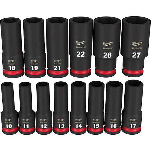 Milwaukee 49-66-7014 Impact Duty™ 1/2" Drive Metric Deep 6 Point Socket Set, 14pc - Image 3
