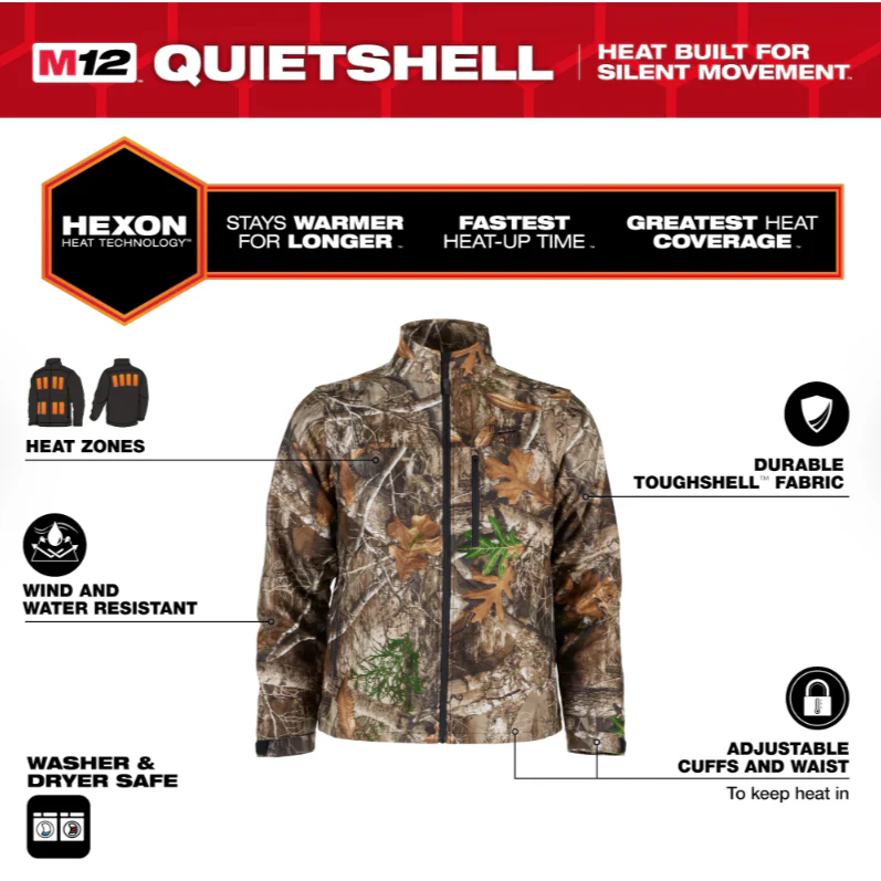 Milwaukee M101C M12™ Heated TOUGHSHELL™ Jacket with Battery - Camoflauge - Image 6