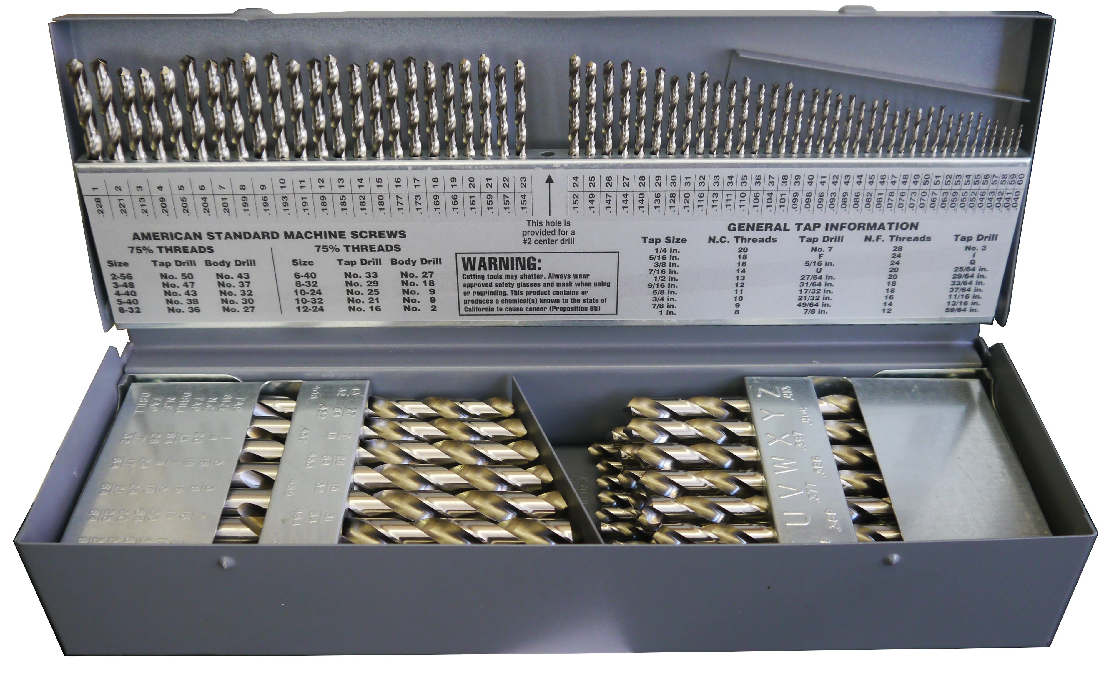 Norseman 43550 J-115 Jobber Length HSS Standard Twist Drill Bit Set - Image 2