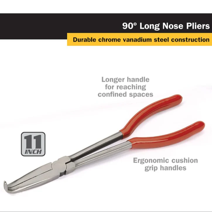 Titan Tools® 60774 -  11" 90 Degree Long Nose Pliers - Image 2